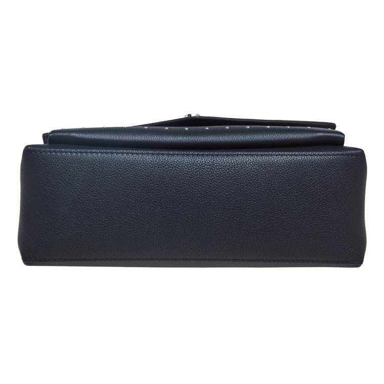 Pre Owned Louis Vuitton Black Leather Mylockme Studded Bag