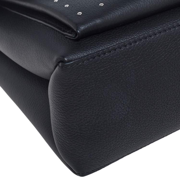 Pre Owned Louis Vuitton Black Leather Mylockme Studded Bag