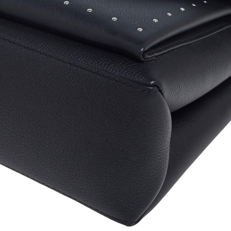 Pre Owned Louis Vuitton Black Leather Mylockme Studded Bag