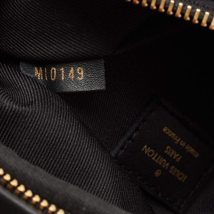 Pre Owned Louis Vuitton Black Leather New Wave Belt Bag