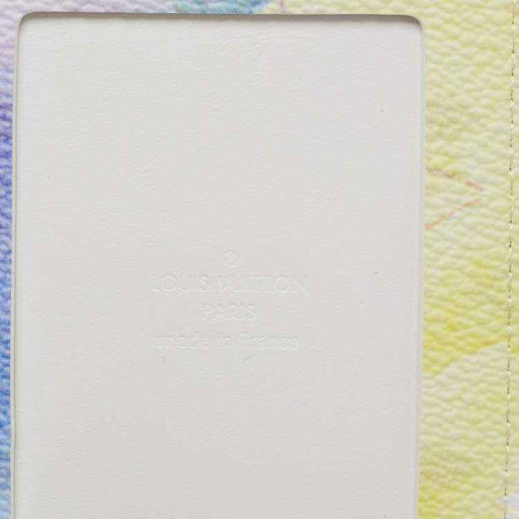 Pre Owned Louis Vuitton Multicolor Monogram Watercolor Canvas Card Holder On Strap