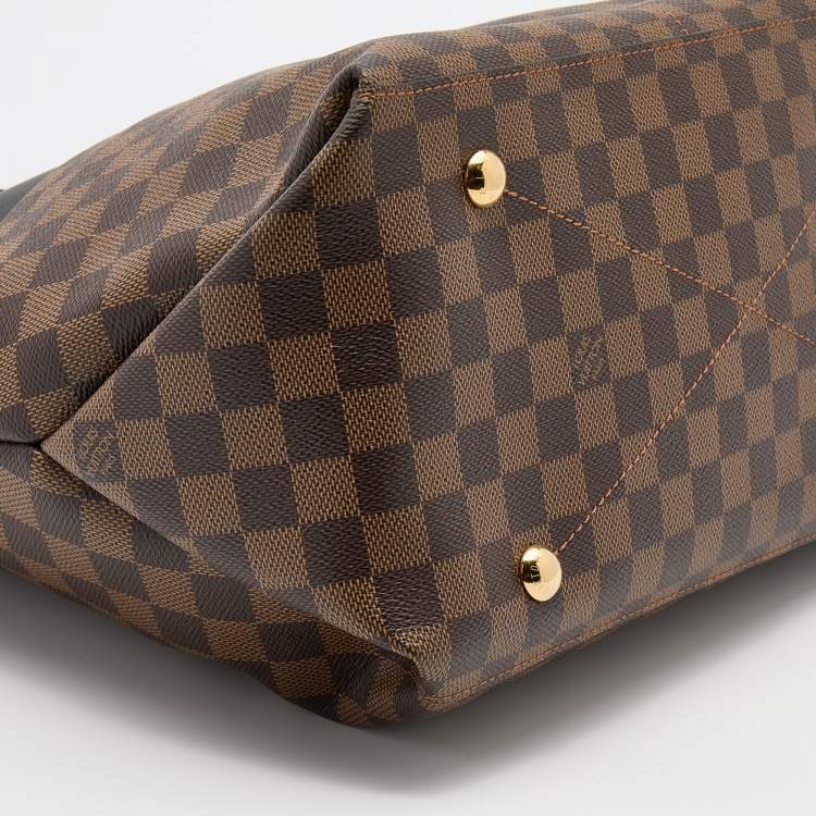 Pre Owned Louis Vuitton Black Damier Ebene Canvas and Leather Maida Hobo