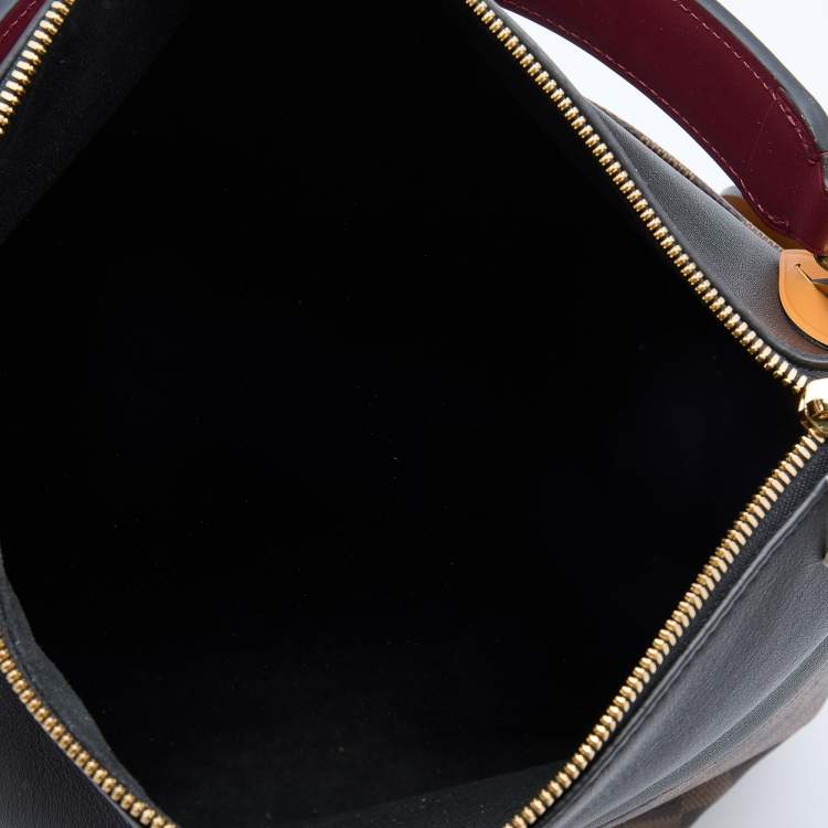 Pre Owned Louis Vuitton Black Damier Ebene Canvas and Leather Maida Hobo