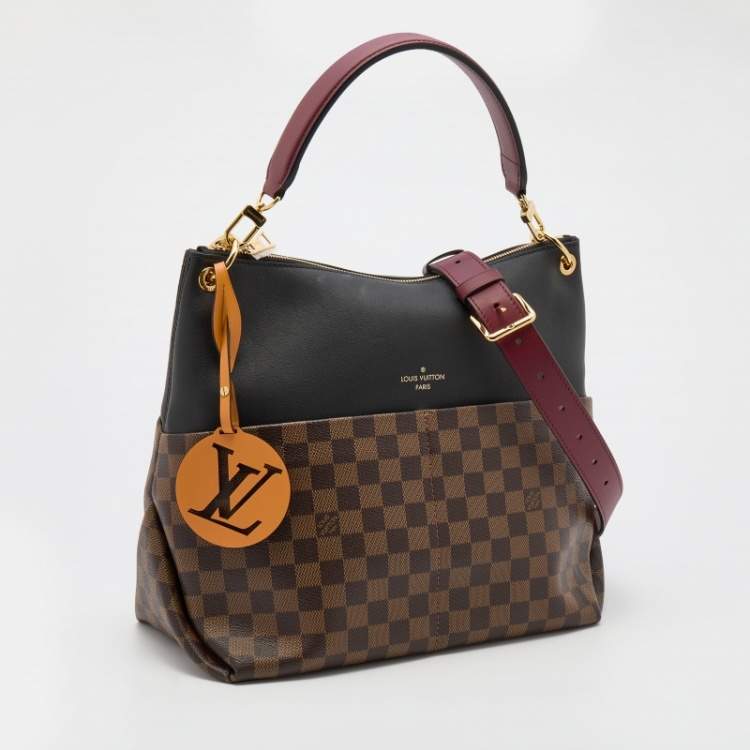 Pre Owned Louis Vuitton Black Damier Ebene Canvas and Leather Maida Hobo