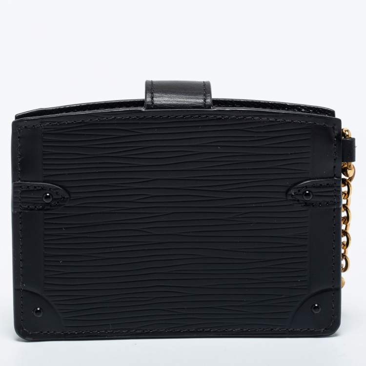 Pre Owned Louis Vuitton Black Epi Leather Trunk Multicartes Wallet