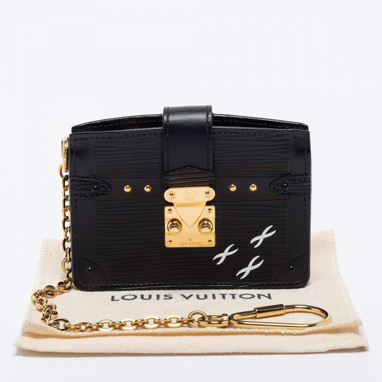 Pre Owned Louis Vuitton Black Epi Leather Trunk Multicartes Wallet