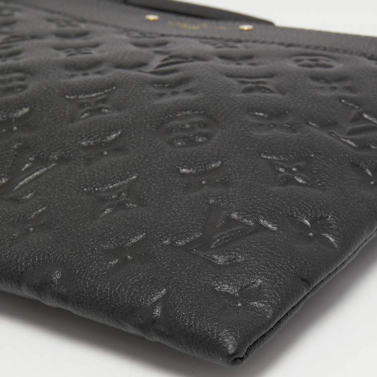 Pre Owned Louis Vuitton Black Monogram Empreinte Leather Daily Pouch