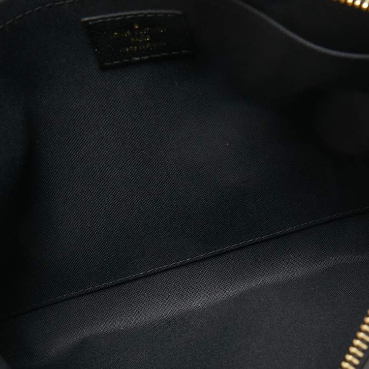 Pre Owned Louis Vuitton Black Monogram Empreinte Leather Daily Pouch