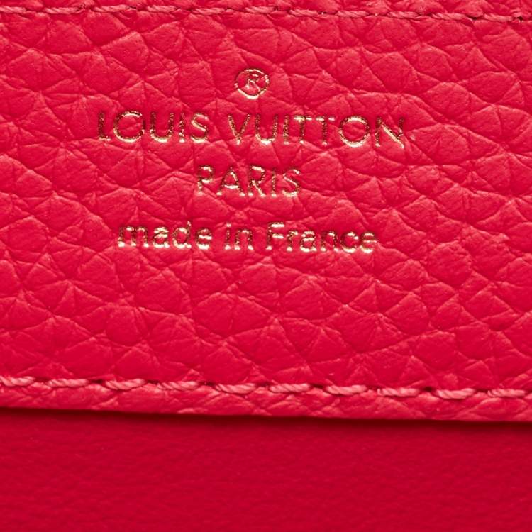 Pre Owned Louis Vuitton Rose Pondichéry Pink/Coquille/Fresh Pink Taurillon Leather Capucines Mini Bag