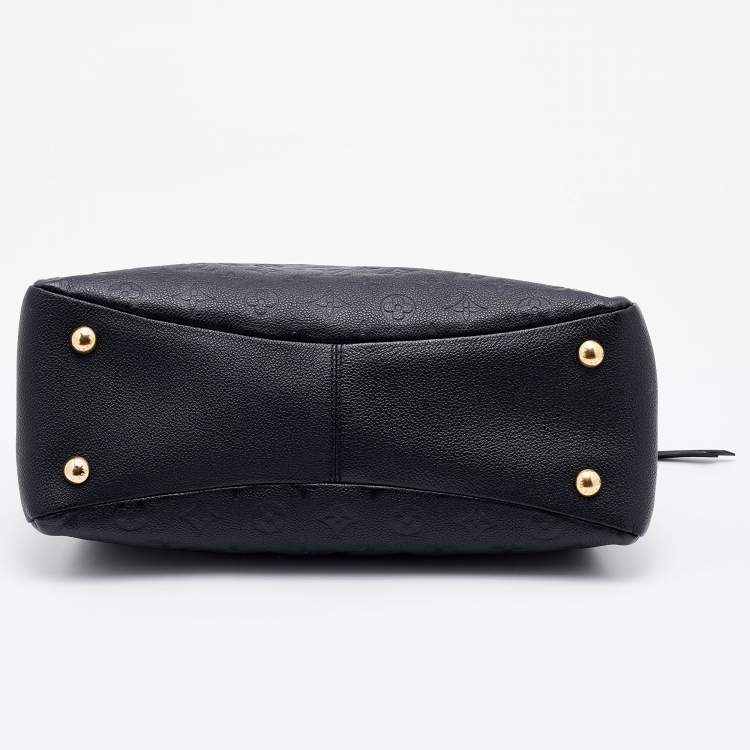 Pre Owned Louis Vuitton Black Monogram Empreinte Leather Ponthieu PM Bag