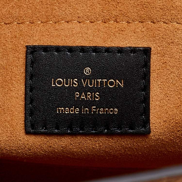 Pre Owned Louis Vuitton Black Monogram Canvas and Leather On My Side MM Bag 
