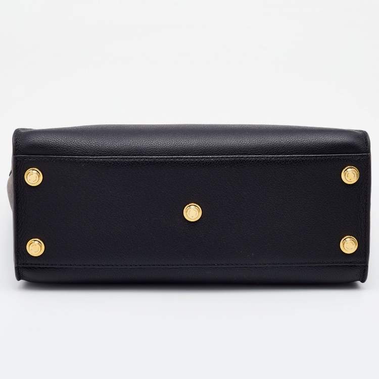 Pre Owned Louis Vuitton Black Monogram Canvas and Leather On My Side MM Bag 