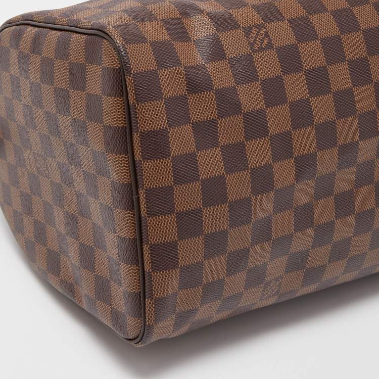 Pre Owned Louis Vuitton Damier Ebene Canvas Speedy 35 Bag