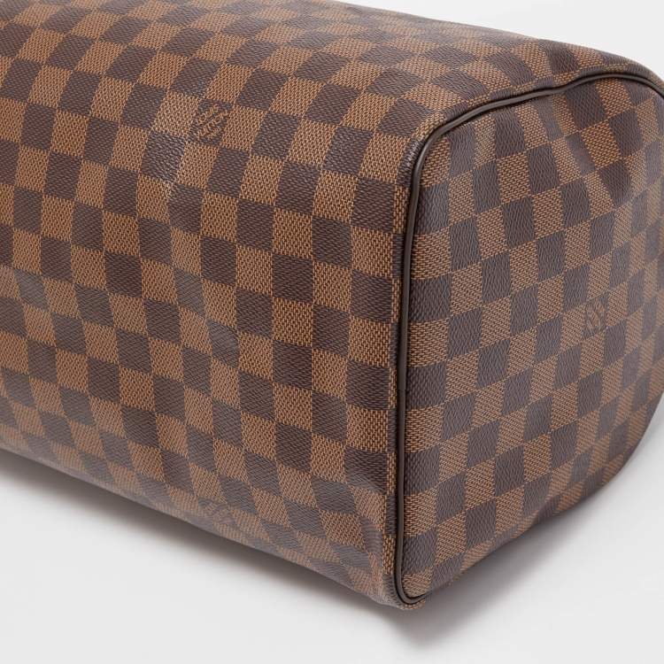 Pre Owned Louis Vuitton Damier Ebene Canvas Speedy 35 Bag