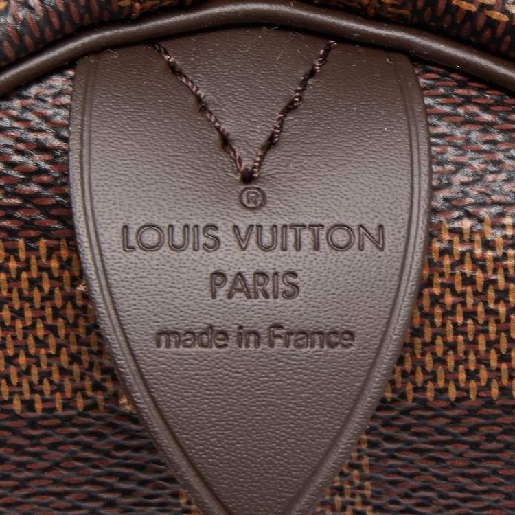 Pre Owned Louis Vuitton Damier Ebene Canvas Speedy 35 Bag