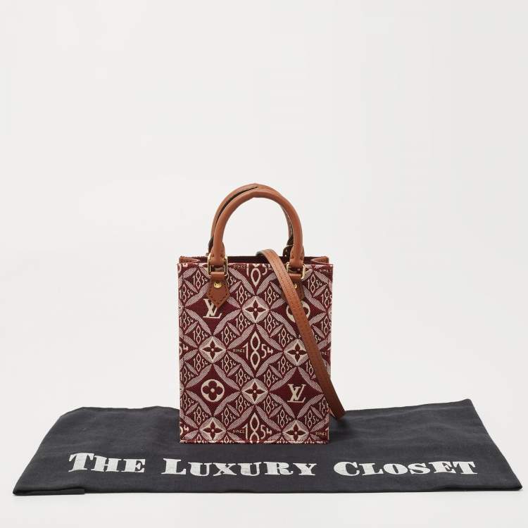 Pre Owned Louis Vuitton Bordeaux Since 1854 Jacquard Petit Sac Plat Bag