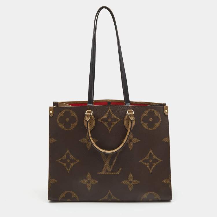 Pre Owned Louis Vuitton Reverse Monogram Canvas Giant Onthego GM Bag