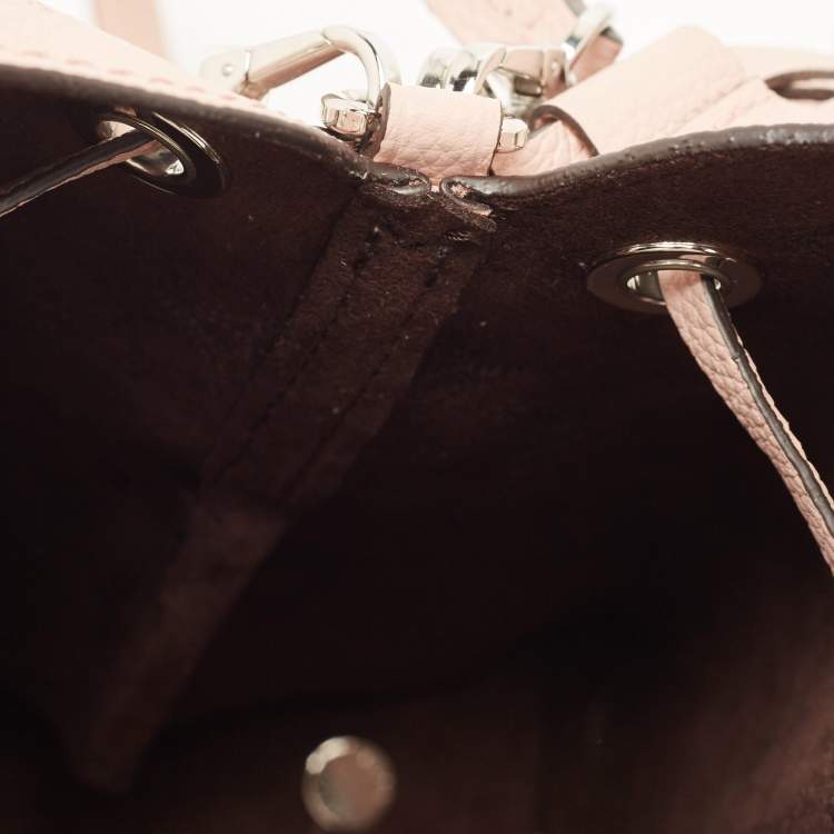 Pre Owned Louis Vuitton Magnolia Monogram Mahina Leather Bella Bucket Bag