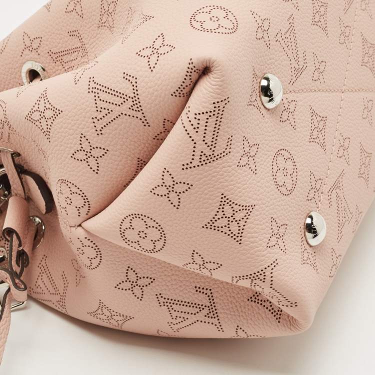 Pre Owned Louis Vuitton Magnolia Monogram Mahina Leather Bella Bucket Bag