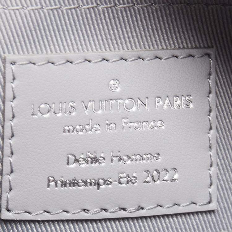 Pre Owned Louis Vuitton Silver Damier Glitter Mini Soft Trunk Bag