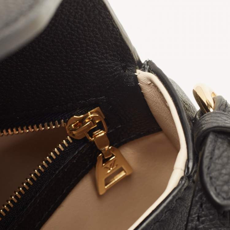 Pre Owned Louis Vuitton Black Leather Pont 9 Soft MM Bag