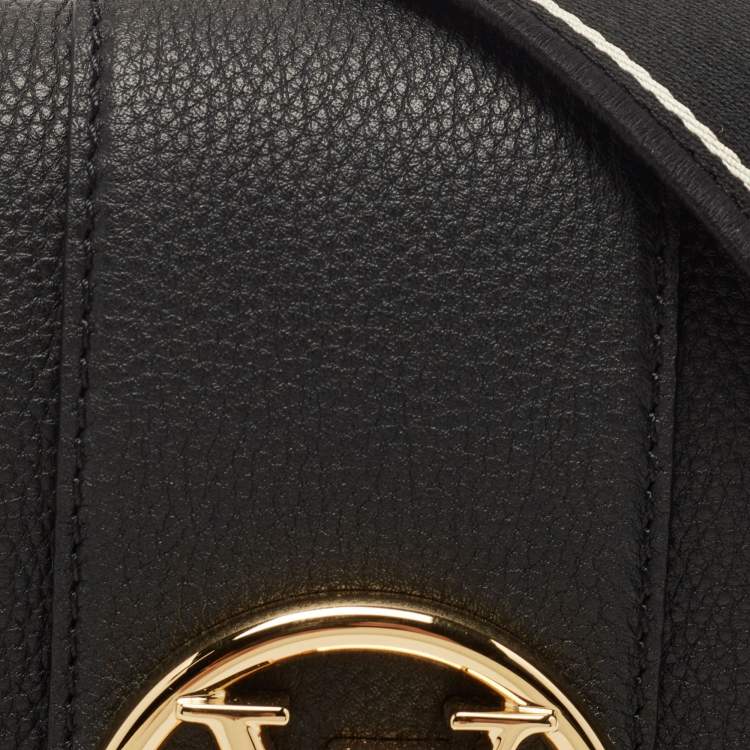 Pre Owned Louis Vuitton Black Leather Pont 9 Soft MM Bag