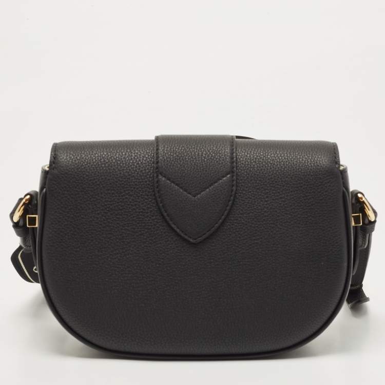 Pre Owned Louis Vuitton Black Leather Pont 9 Soft MM Bag
