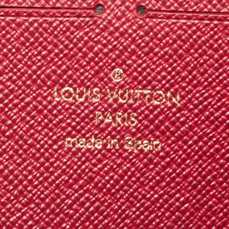 Pre Owned Louis Vuitton Fuchsia Monogram Canvas Clemence Wallet