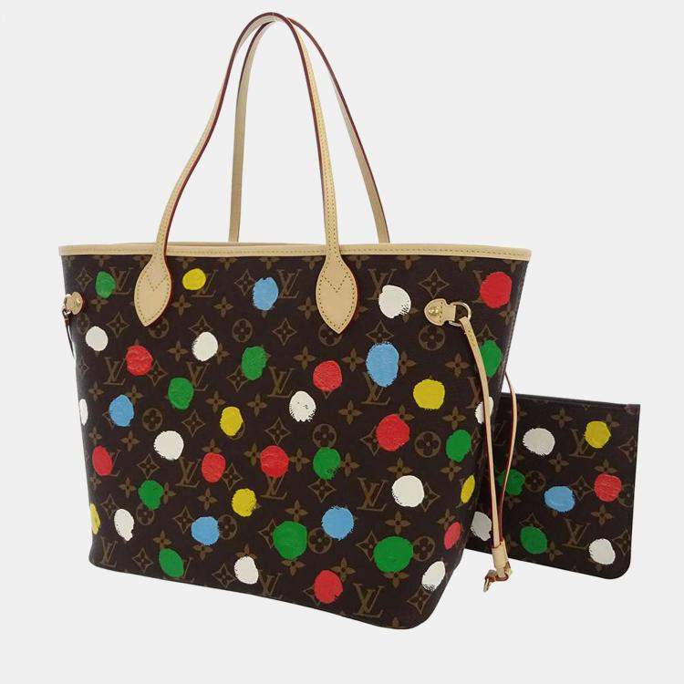 Louis Vuitton x Yayoi Kusama Brown Monogram 3D Painted Dots Canvas  Neverfull MM Tote Bag Louis Vuitton