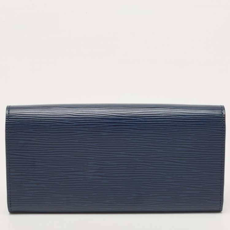 Pre Owned Louis Vuitton Blue Marine Epi Leather Emilie Wallet