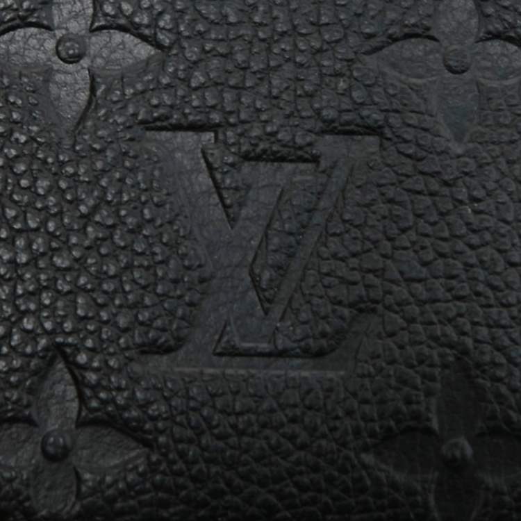 Pre Owned Louis Vuitton Black Monogram Empreinte Leather Card Holder