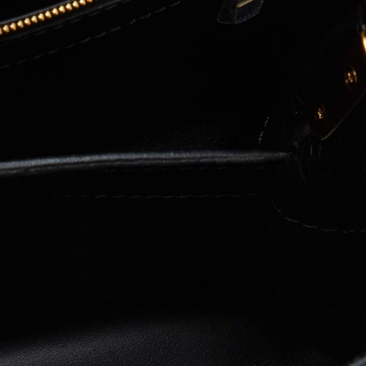 Pre Owned Louis Vuitton Black Taurillon Leather and Python Capucines BB Bag