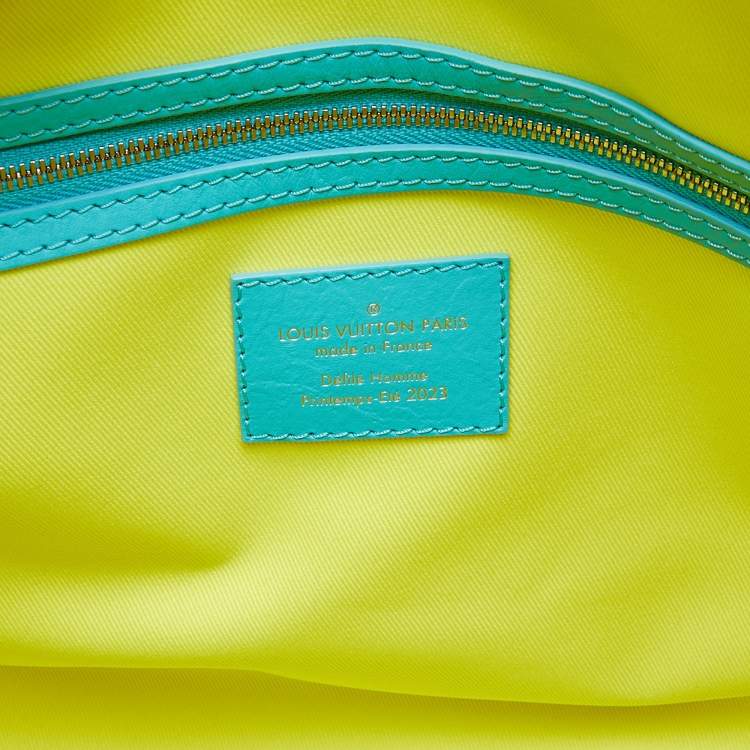 Pre Owned Louis Vuitton Lime Monogram Playground Canvas Keepall 50 Bandouliere Bag