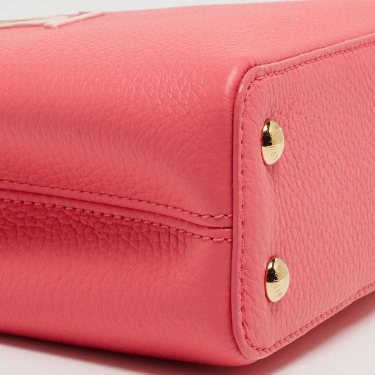 Pre Owned Louis Vuitton Dragonfruit /Ballet Pink Leather Mini By the Pool Capucines Bag