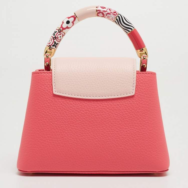 Pre Owned Louis Vuitton Dragonfruit /Ballet Pink Leather Mini By the Pool Capucines Bag
