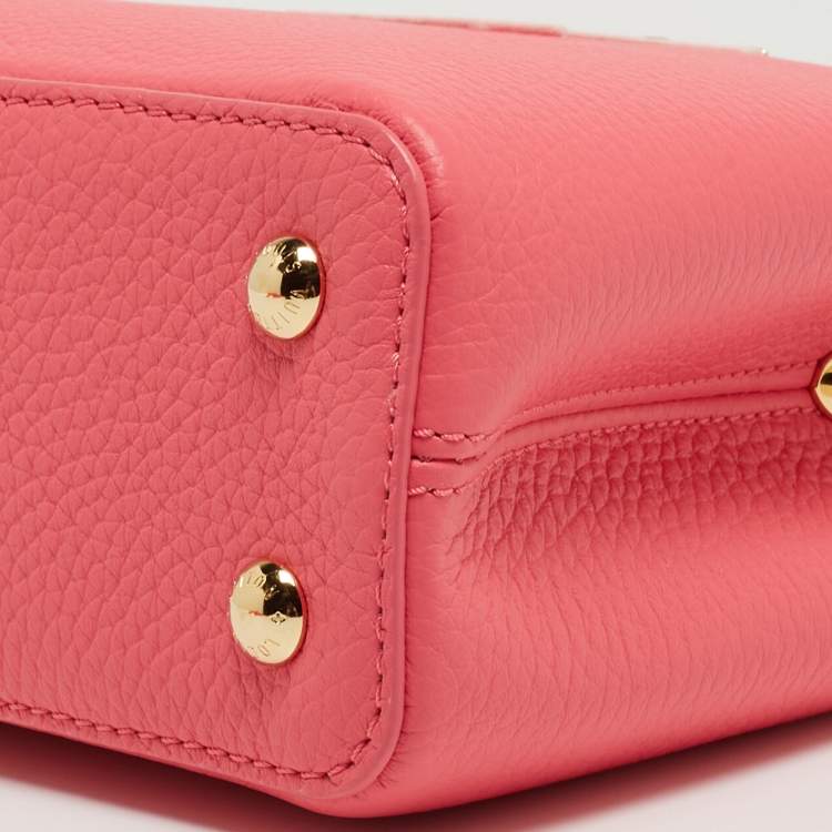 Pre Owned Louis Vuitton Dragonfruit /Ballet Pink Leather Mini By the Pool Capucines Bag