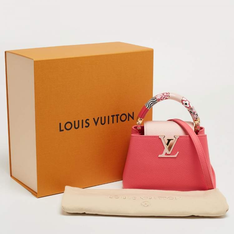 Pre Owned Louis Vuitton Dragonfruit /Ballet Pink Leather Mini By the Pool Capucines Bag