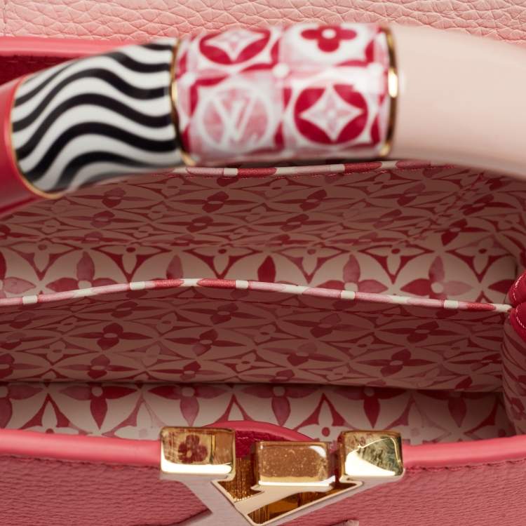 Pre Owned Louis Vuitton Dragonfruit /Ballet Pink Leather Mini By the Pool Capucines Bag
