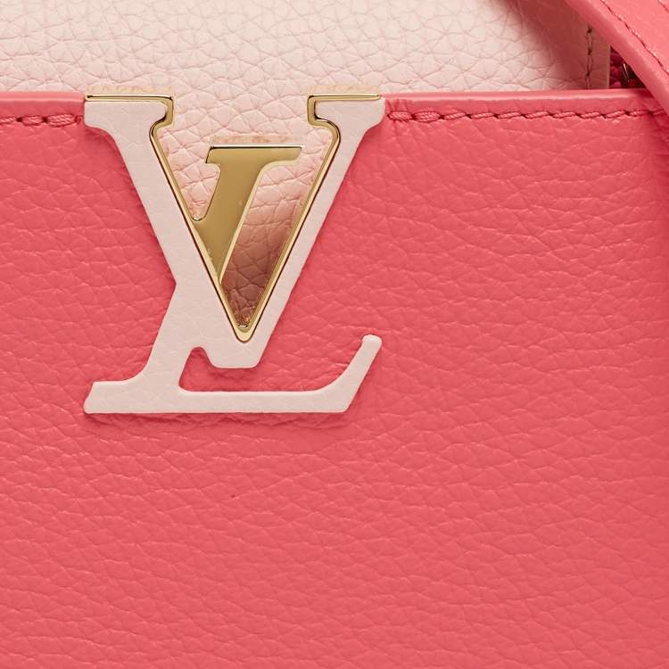 Pre Owned Louis Vuitton Dragonfruit /Ballet Pink Leather Mini By the Pool Capucines Bag