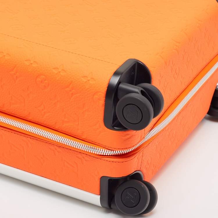 Pre Owned Louis Vuitton Orange Empreinte Leather Horizon 55 Suitcase