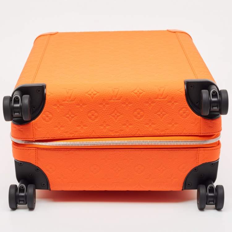 Pre Owned Louis Vuitton Orange Empreinte Leather Horizon 55 Suitcase
