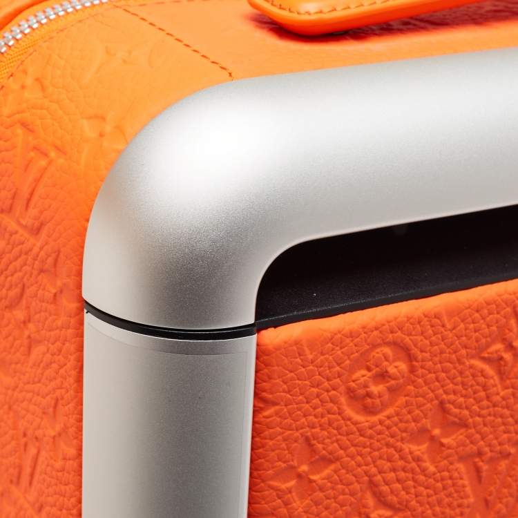 Pre Owned Louis Vuitton Orange Empreinte Leather Horizon 55 Suitcase