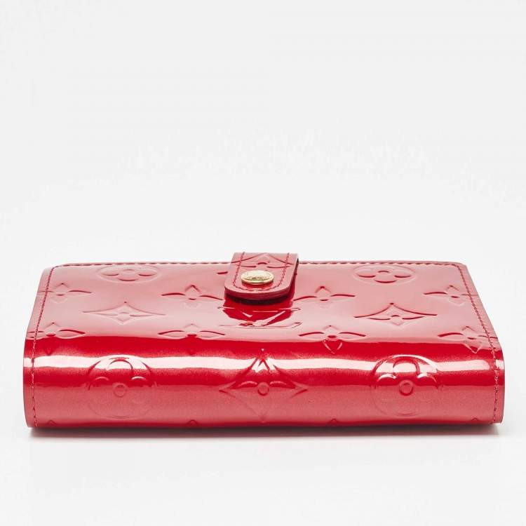 Pre Owned Louis Vuitton Pomme D’amour Monogram Vernis Portefeuille Viennois Wallet