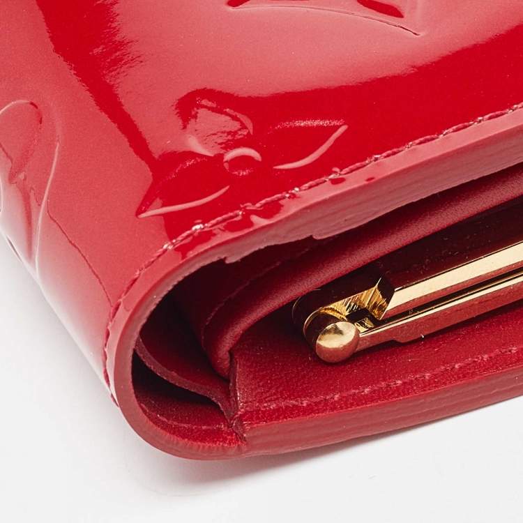Pre Owned Louis Vuitton Pomme D’amour Monogram Vernis Portefeuille Viennois Wallet