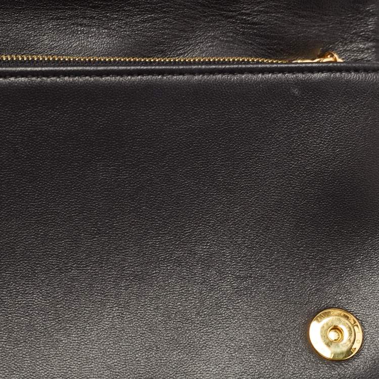 Pre Owned Louis Vuitton Black Monogram Leather Coussin Pochette Bag 