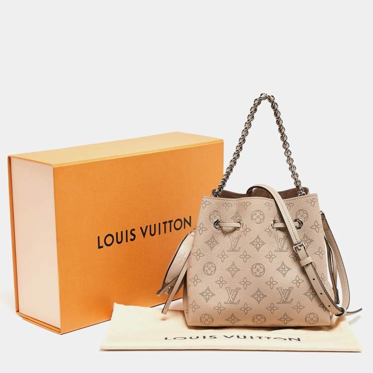 Pre Owned Louis Vuitton Gallet Monogram Mahina Leather Bella Bag