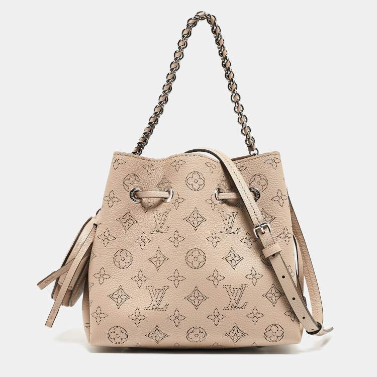 Pre Owned Louis Vuitton Gallet Monogram Mahina Leather Bella Bag