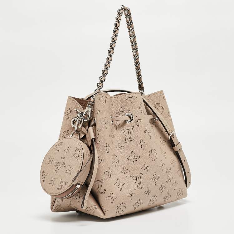 Pre Owned Louis Vuitton Gallet Monogram Mahina Leather Bella Bag