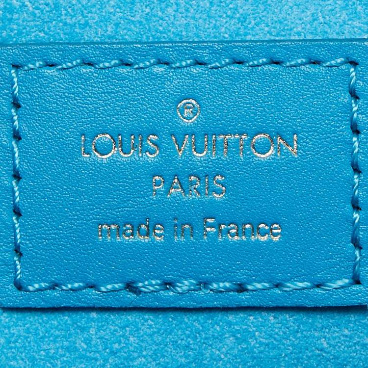 Pre Owned Louis Vuitton Bleu Nanogram Empreinte Leather Speedy Bandoulière 20 Bag