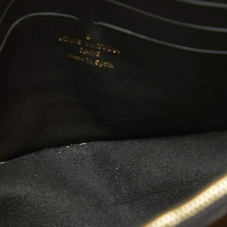 Pre Owned Louis Vuitton Damier Ebene Canvas Vavin Chain Wallet 